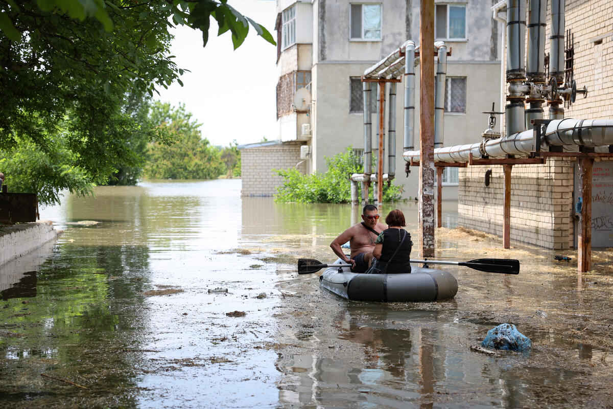 2023年06月09日烏克蘭: 救助兒童會發起運動  於洪水後在卡霍夫卡水壩保護兒童免受漂浮地雷的傷害 (只提供英文版)