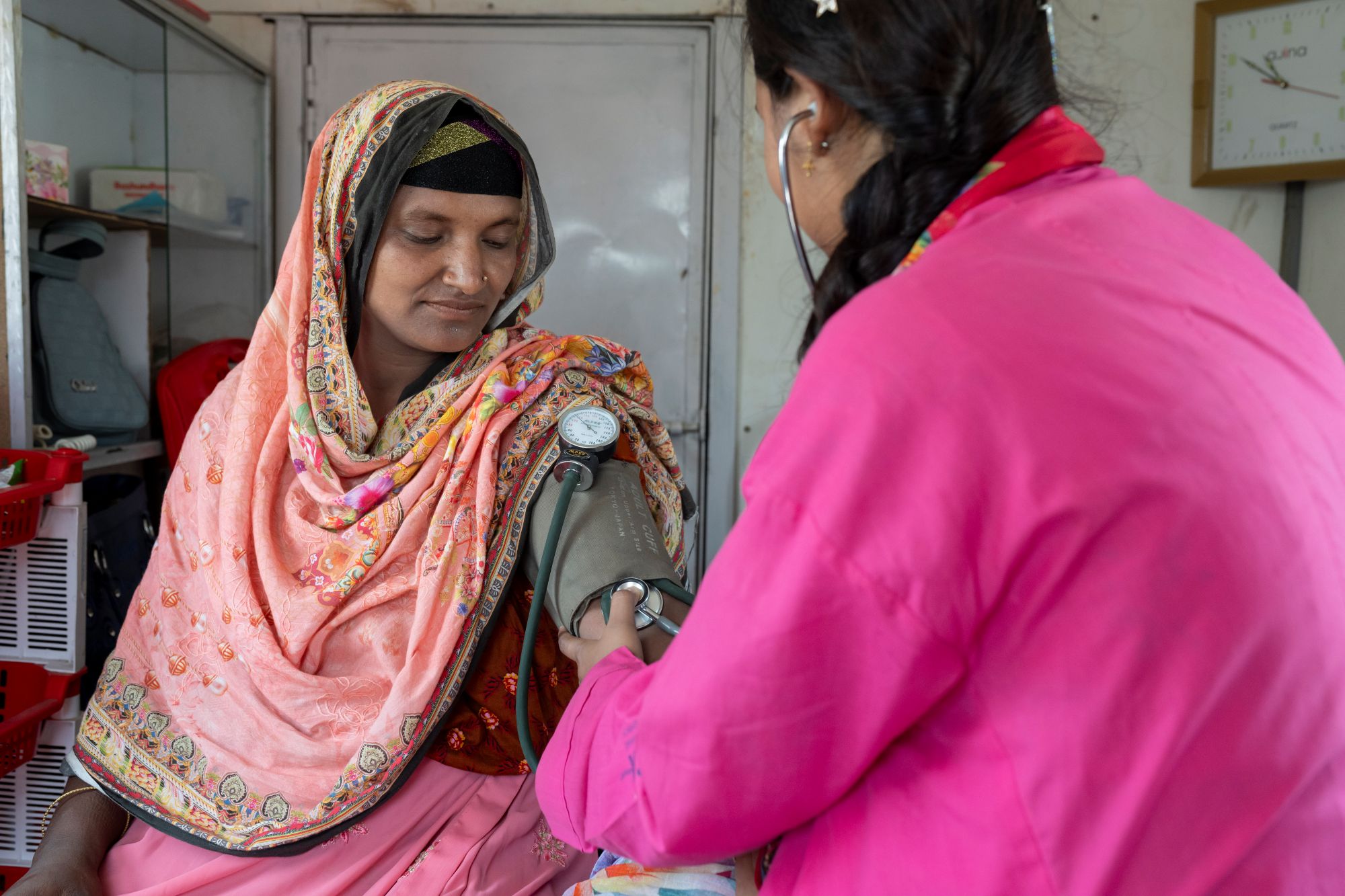 A woman was taken care in our satellite clinic on boat in Bangladesh
