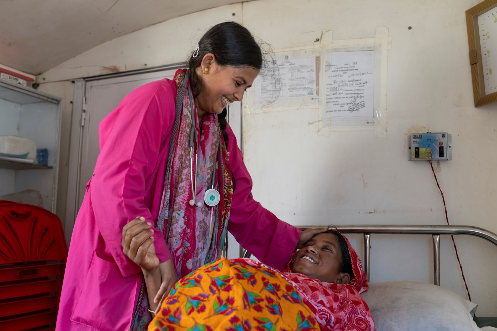 Satellite clinic on boat in Bangladesh helping mothers and babies